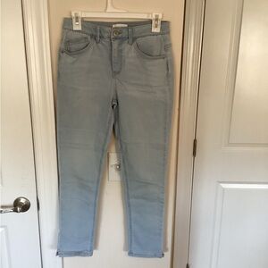 Gibson Latimer high rise skinny leg jeans in light blue wash denim, Size 4